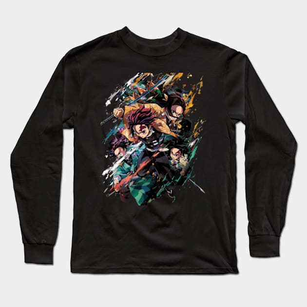 Demon Slayer Powerful Protagonists Long Sleeve T-Shirt by anyone heart